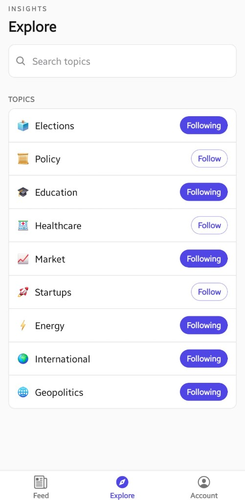 Insights explore topics