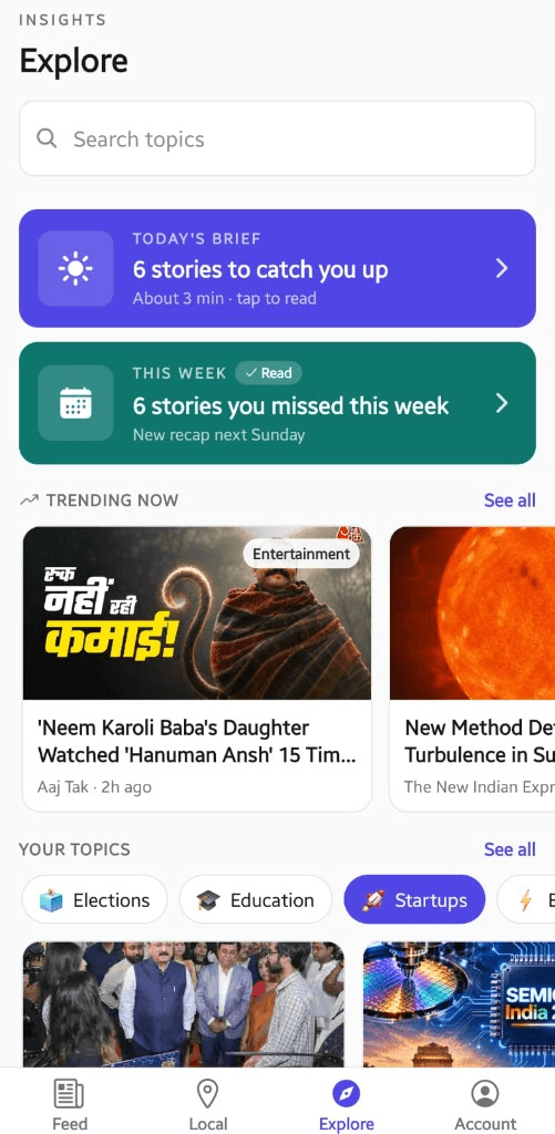 Explore topics
